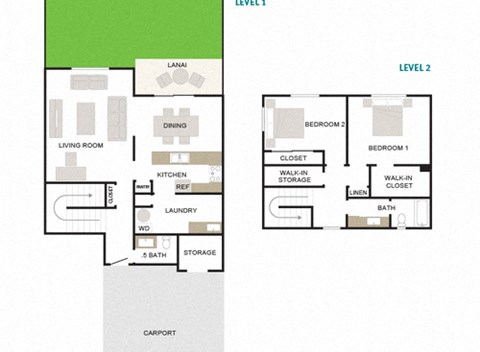 Mahana 2x1.5 1267sf Townhome